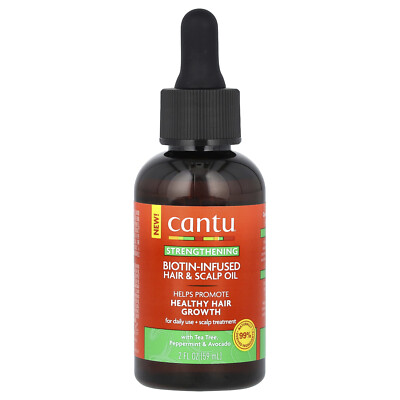 Strengthening, Biotin-Infused Hair & Scalp Oil, With Tea Tree, Peppermint &