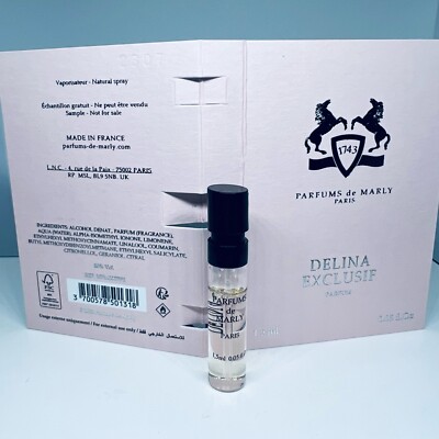 Parfums De Marly Delina Exclusif EDP Official Carded Sample Spray 0.05oz / 1.5ml