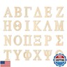 3 Inch 112 Pieces Wooden Greek Letters Bold Font Unfinished Wood Greek Alphabets for Large Paddles Embellishment/Sorority/Fraternity/DIY Project/Learning/Wall Decor