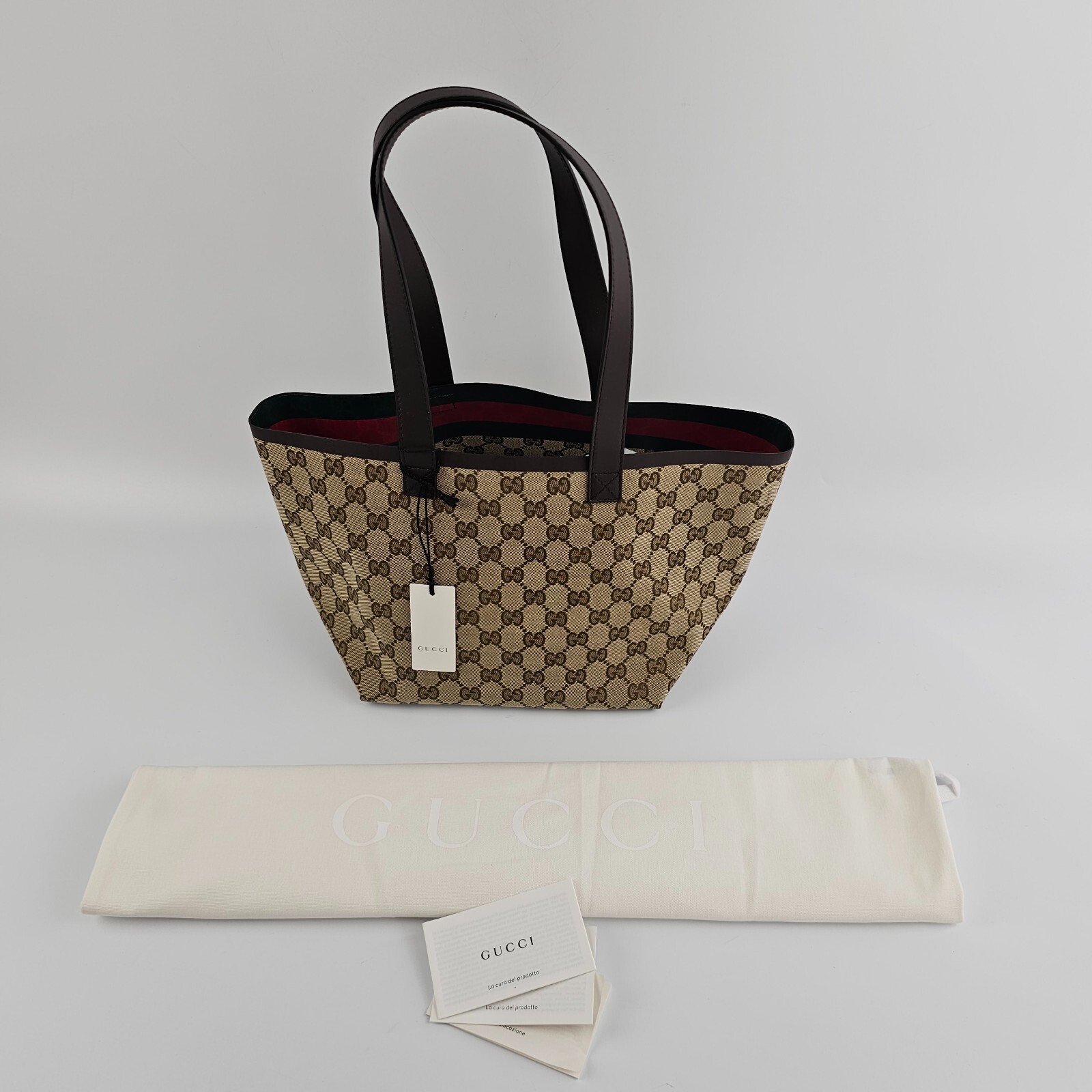 ◆GUCCI NEW SS25◆Totissima ミディアム トートバッグ/Beige◆ GUCCI Totissima Medium $2490 Beige/Ebony GG Tote Bag New And