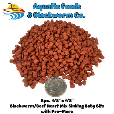 PRO-MORE Enhanced Blackworm / Beef Heart Mix Baby Bits for Cichlids, Discus