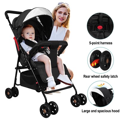 Kinderbuggy Kinderwagen Buggy Reisebuggy mit Liegeposition und Sonnendach