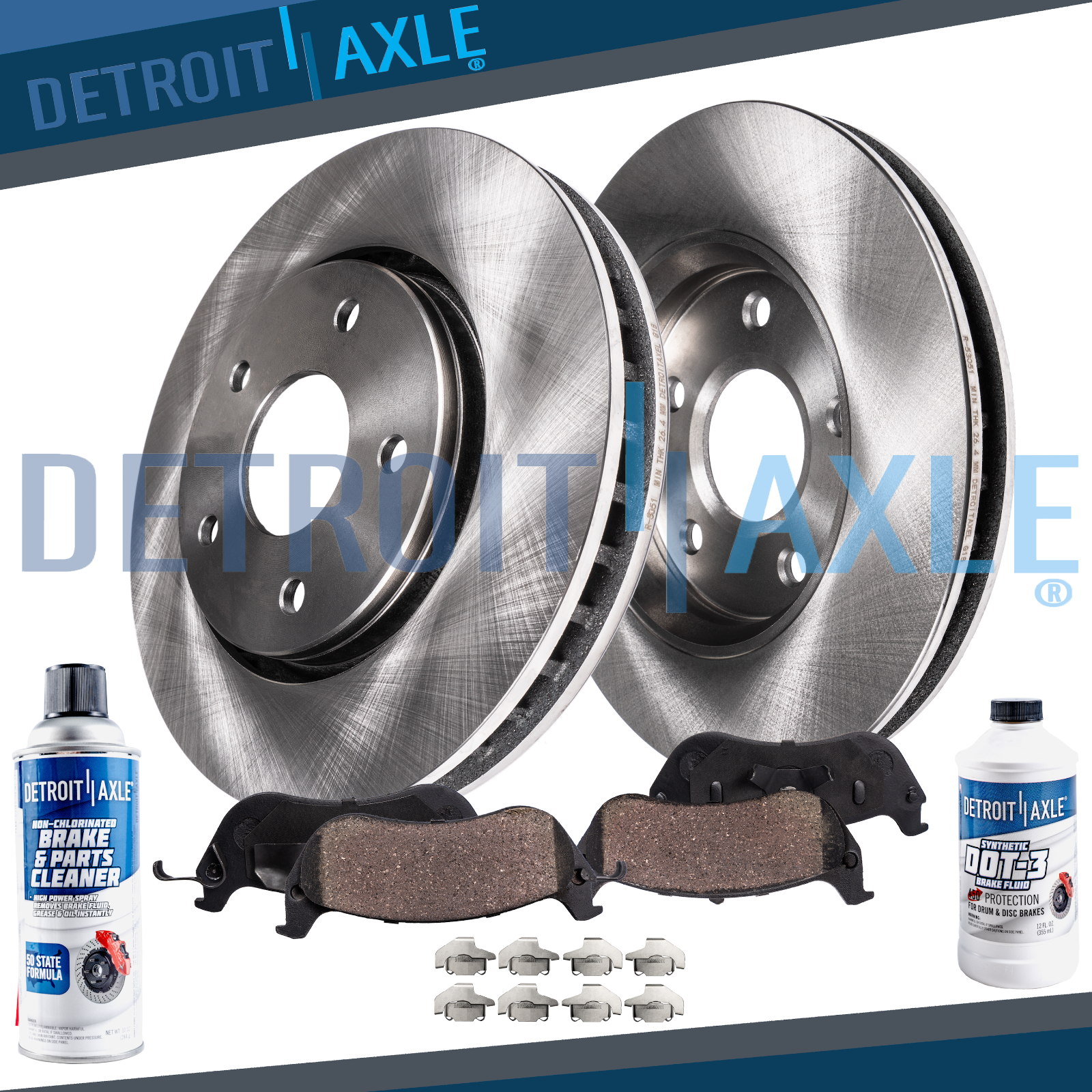 AWD Front Disc Rotors + Ceramic Brake Pads for 2007 - 2016 Honda CR-V Crosstour