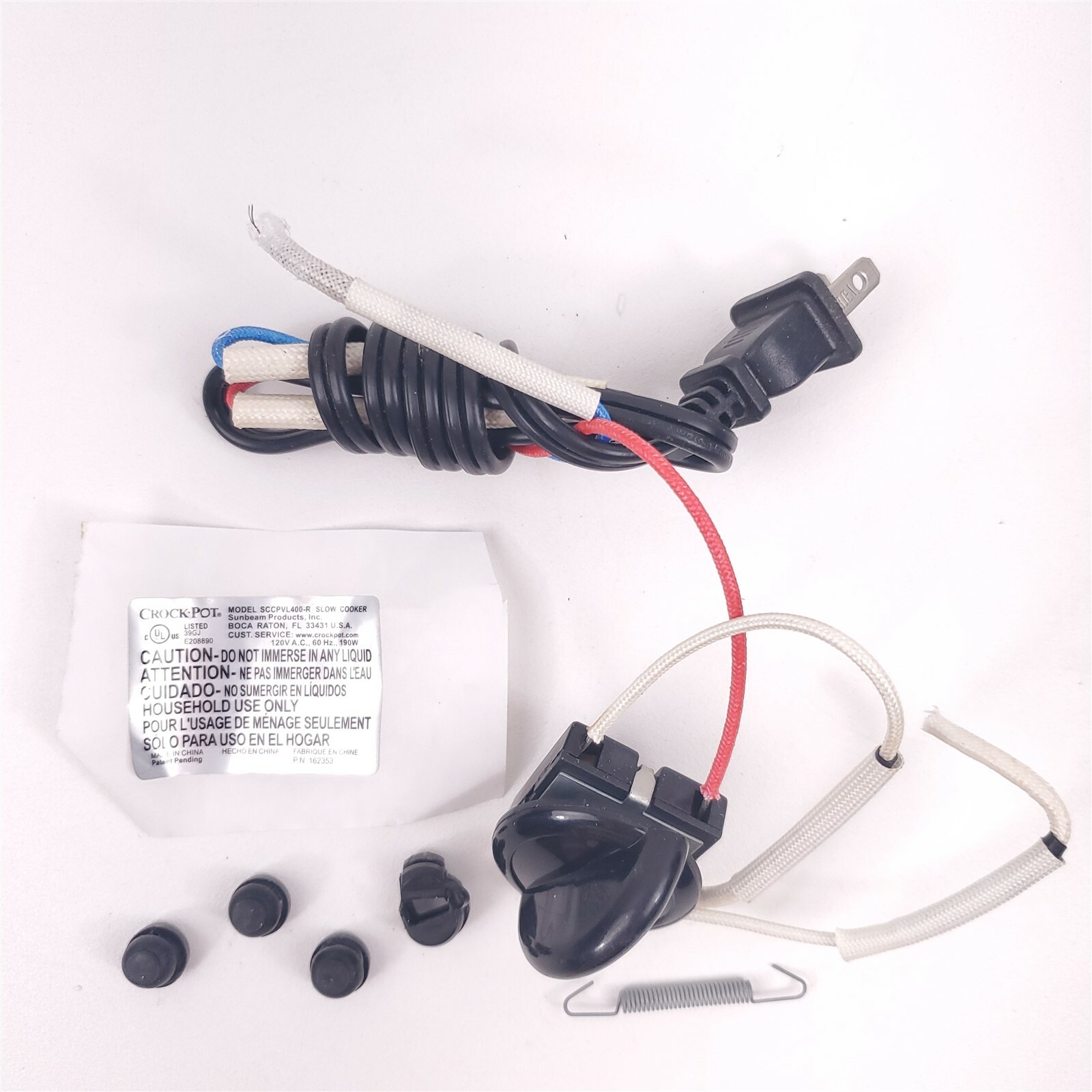 Crock Pot Slow Cooker SCCPVL400R Replacement Feet, Control,