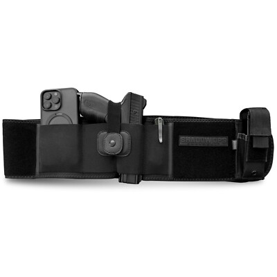 BRAVOBELT Belly Band Holster with Mag Strap Holder| Shadow Ops - Onyx Black