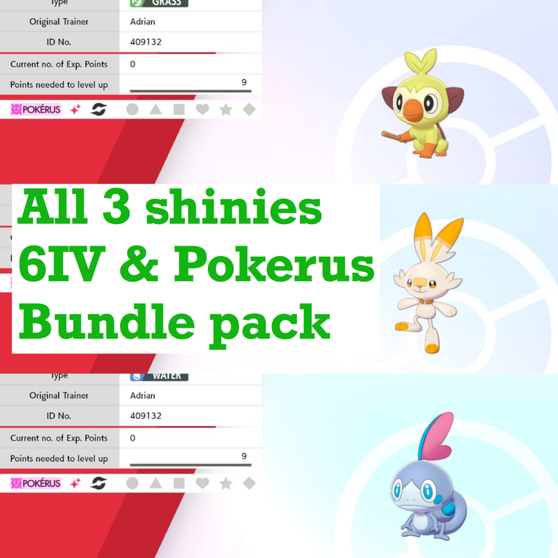 Shiny Starter Pokemon Shield