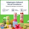 Juni Sparkling Adaptogen Drink with Ashwagandha, Lion’s Mane and Reishi Mushrooms | Green Tea for Focus, Zero Sugar, 5 Calories | Decaffeinated, Non Alcoholic Drinks - Strawberry Hibiscus 12 pack