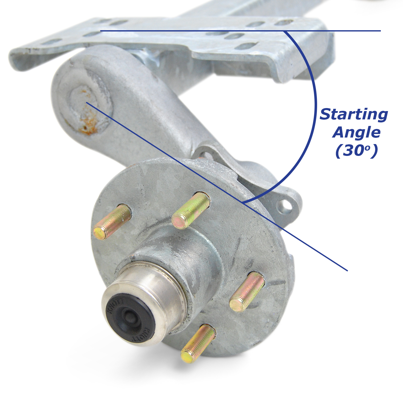 Galvanized Boat Trailer Knott Torsion Axle w/ AccuLube Hubs 3500lb 86