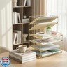 OPNICE Desk Organizer, 6-Tier Letter Tray Paper Organizer, Desktop File Organizer, Office Desk Accessories and Office Decor for Women, Workspace Organizer for Office Supplies(Gold)