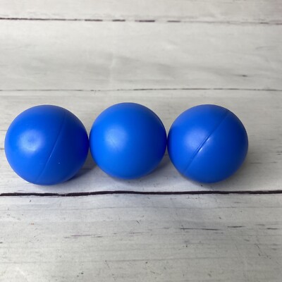 3  Blue Lego Hard Plastic Balls 52mm (2'') Mindstorms  Robotics Duplo Ball Tube