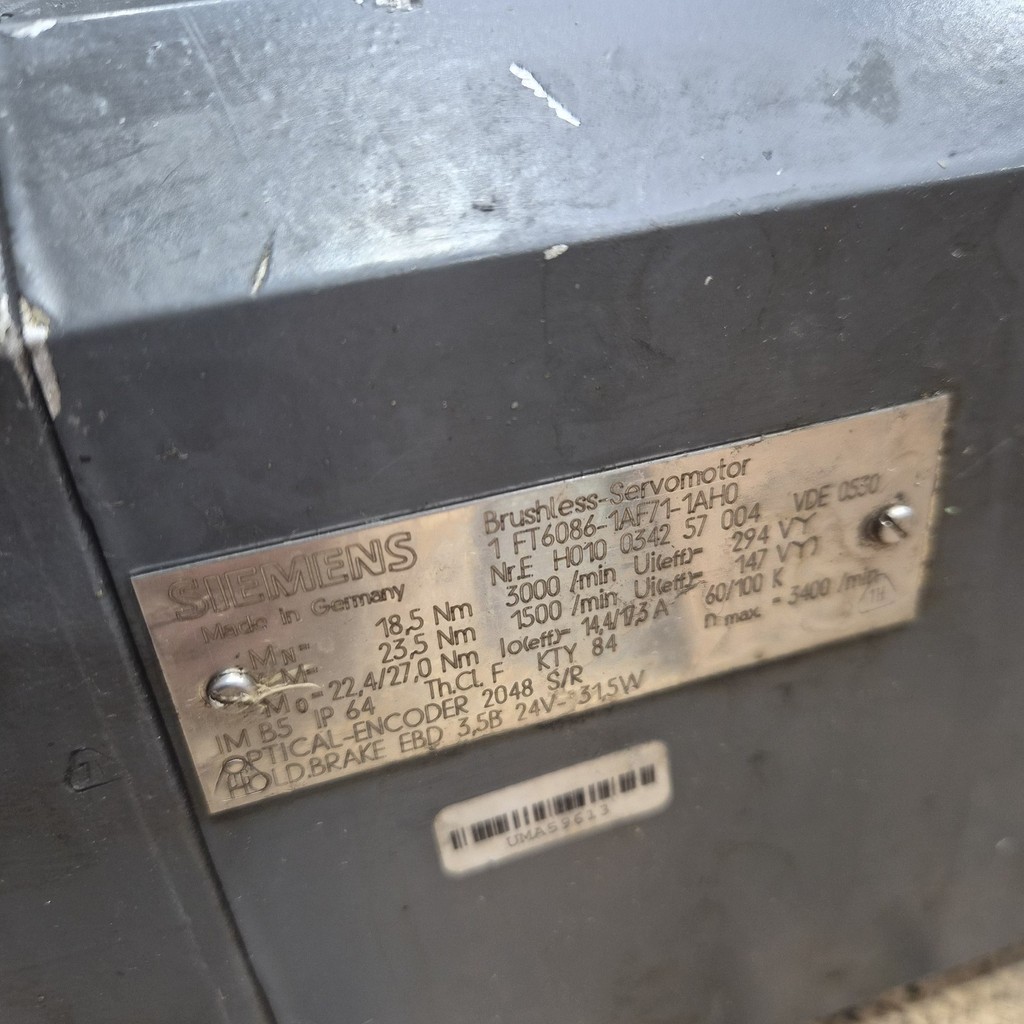SIEMENS 1FT6086-1AF71-1AH0 Simotics SERVO Motor 1FT 6086-1AF71-1AH0 — 3