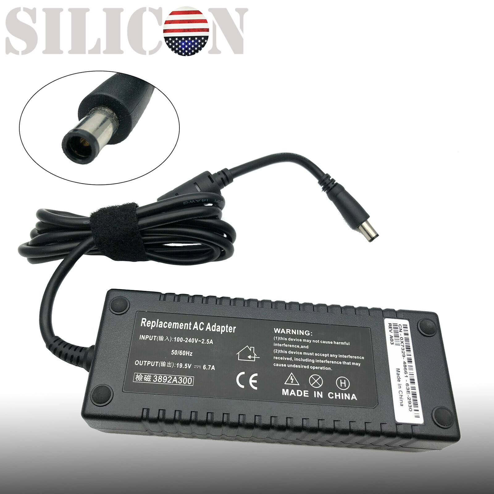 130W AC Power Adapter Charger for Dell G3 17 3779, G5 15 5587 G7 15 7588 Laptop