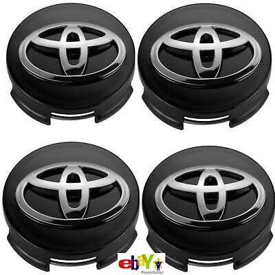 4 pcs Toyota Wheel Center Cap Camry Corolla Avalon Black Chrome 62 MM // 2.44/"
