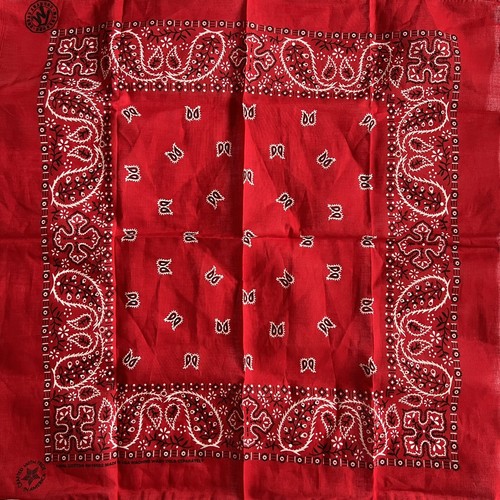 VTG Marlboro Miles Red Bandana Handkerchief USA Cotton