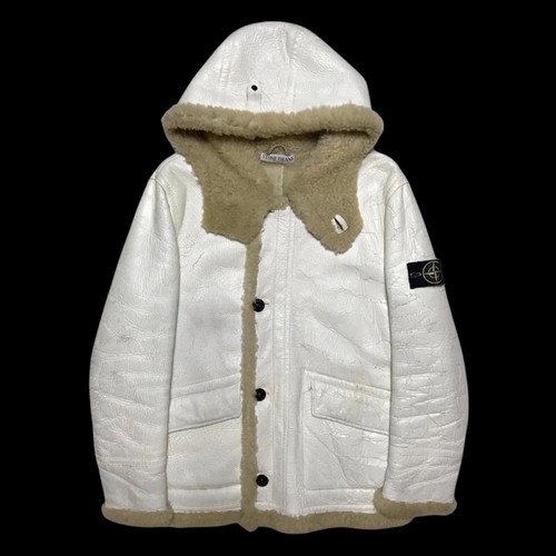 Island Supreme Stone Island Hand Painted Sheepskin Jacket Stone