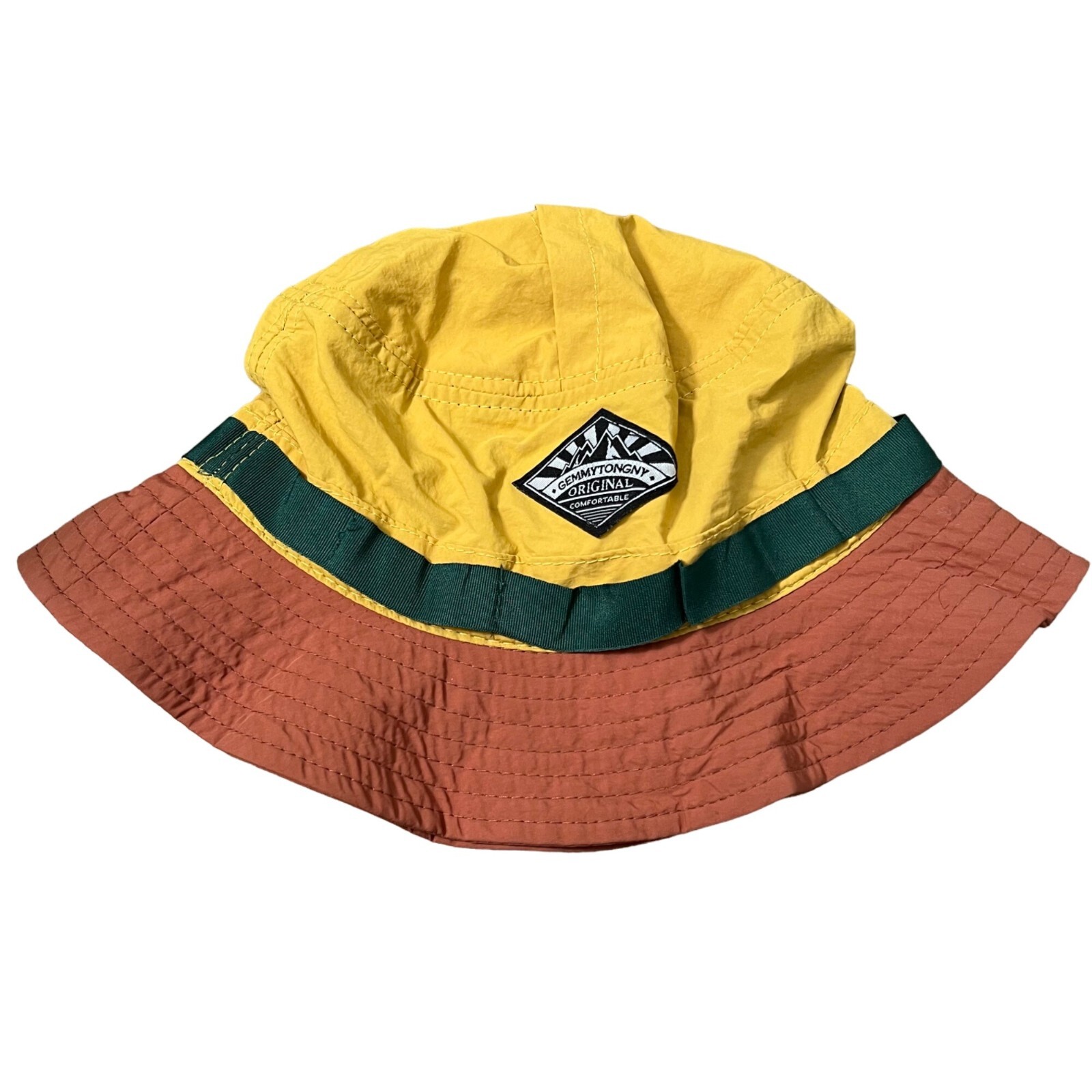 Gemmytongny Colorblock Rust Mustard Green Gorpcore Bucket