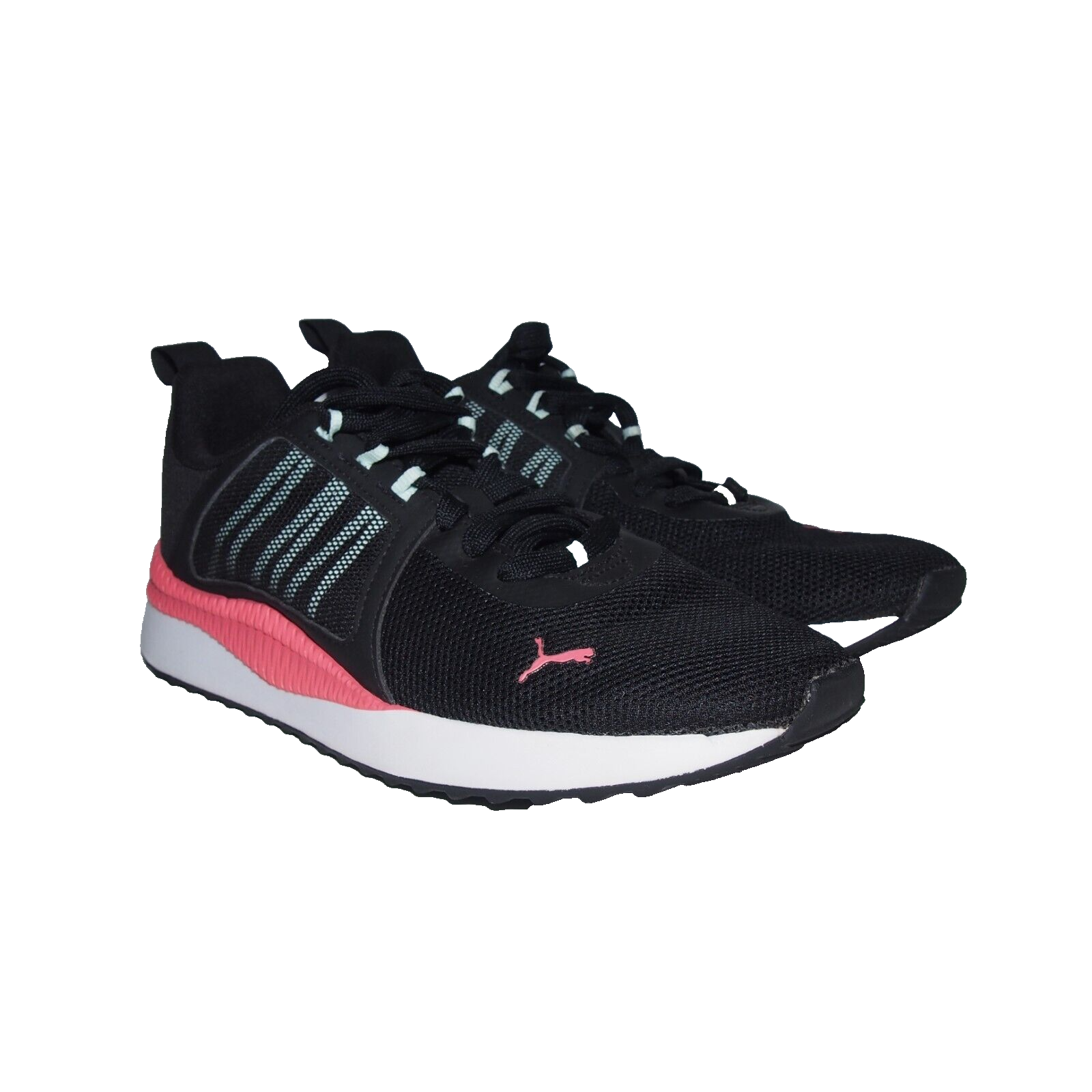 Puma Womens Pacer Net Cage Black Coral Running Shoes Sneakers Size 9
