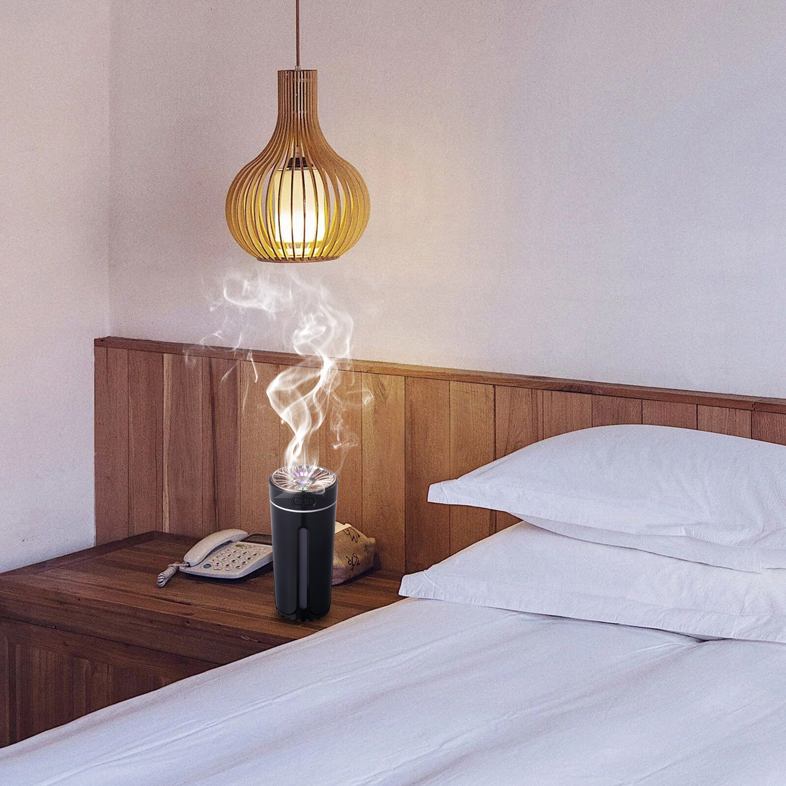 USB Mist Maker Colorful Night Light 30db Mute 300ml Capacity for Home Car Office