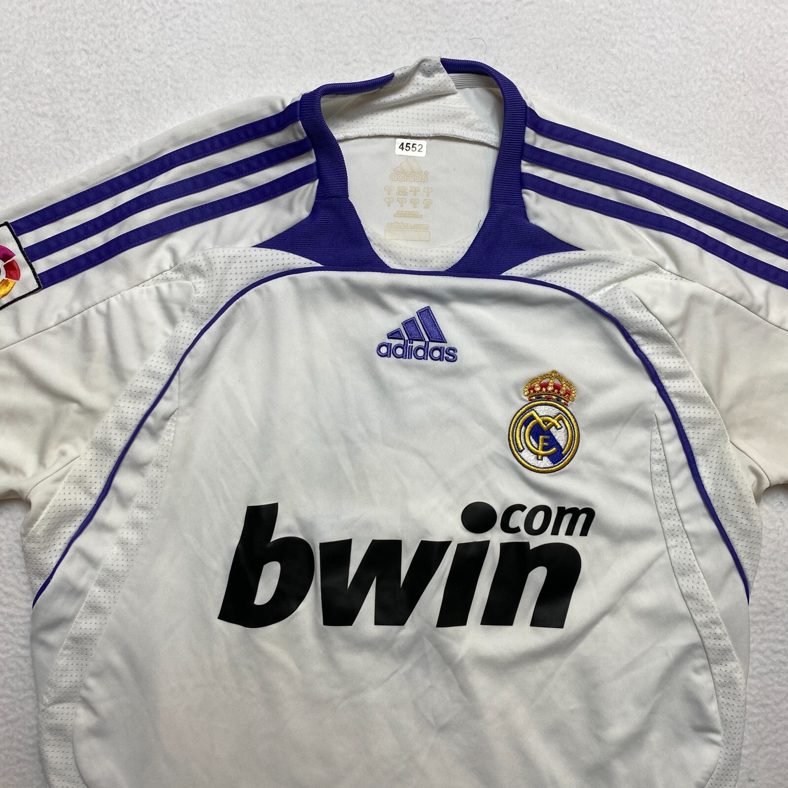 Real Madrid Bwin.com Soccer Jersey Men's S/M White LFP