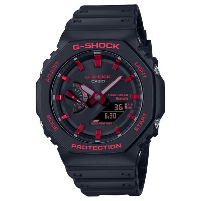 Casio G Shock CasiOak Black Red Watch GA B2100BNR 1A eBay