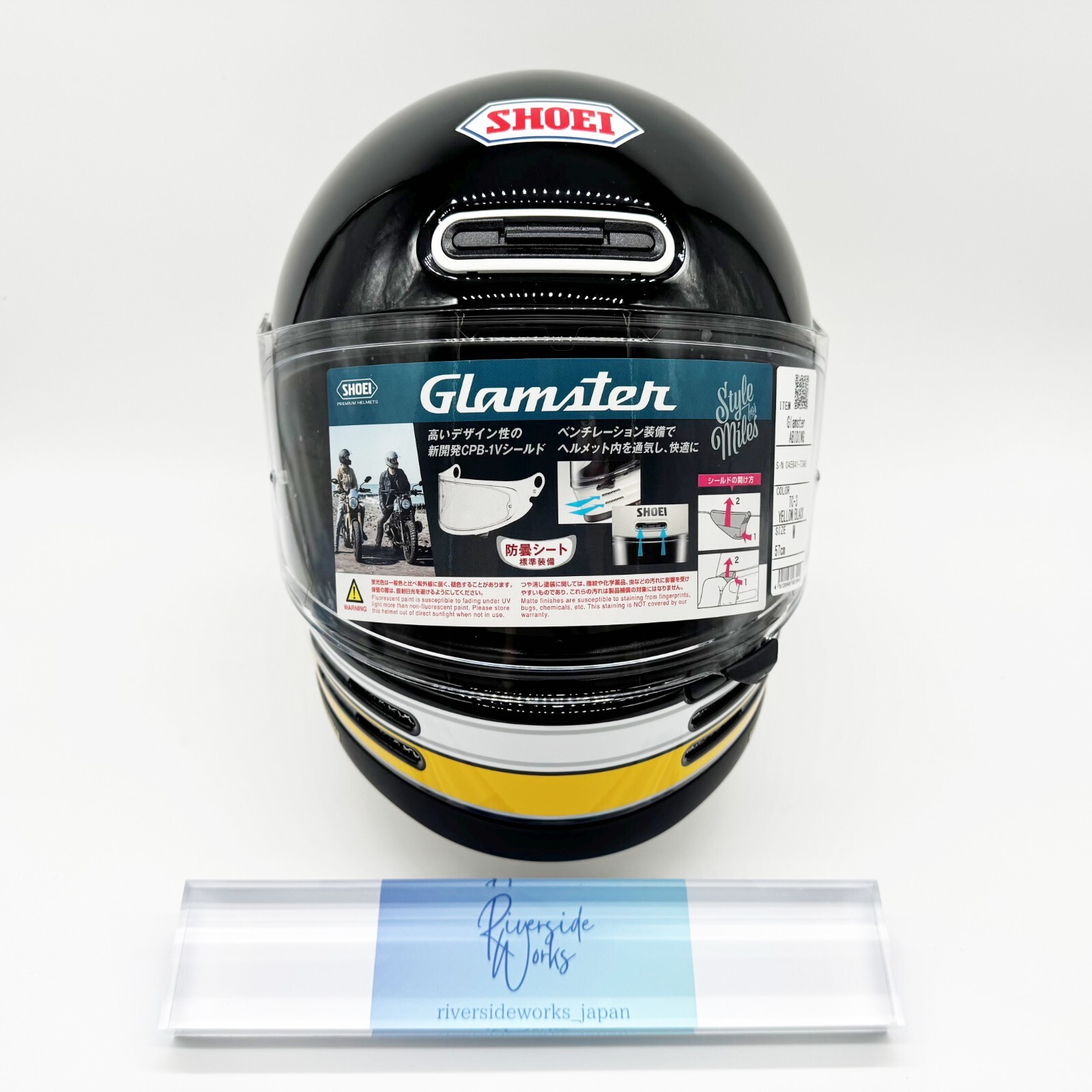 SHOEI Glamster Mサイズ Shoei Glamster ABIDING TC-3 Full Face Helmet Size M 57cm
