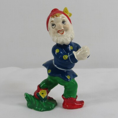 Leprechaun Pixie Elf Gnome Figurine Japen Porcela 02