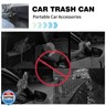 Homelove Car Trash Can, Leak-Proof Waterproof Trash Bin Collapsible Portable Auto Garbage Bag Large Capacity Trashcan Storage Bag Multipurpose Car Organizer Hanging (Black)