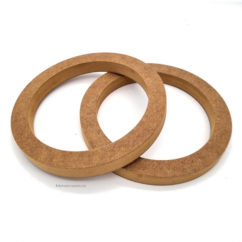2x Lautsprecher Adapterringe Mdf FÃ¼R 16,5cm Boxen Bau Distanzringe 165mm