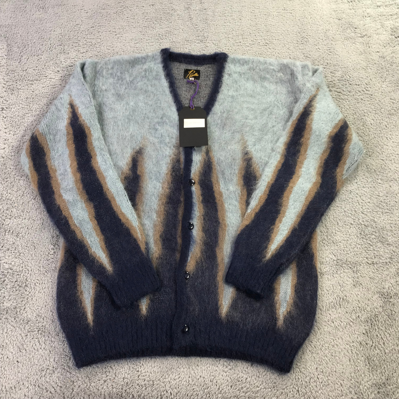 Needles Sweater Mens Medium M Flames Nepenthes Mohair Needles Sweater Mens Medium M Flames Nepenthes Mohair