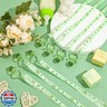 Geiserailie 36 Pcs Baby Shower Pacifiers Necklace Acrylic Pacifiers Necklace Charm Party Favors for Girls Boys Baby Shower Party Decorations Table Scatter(Green)