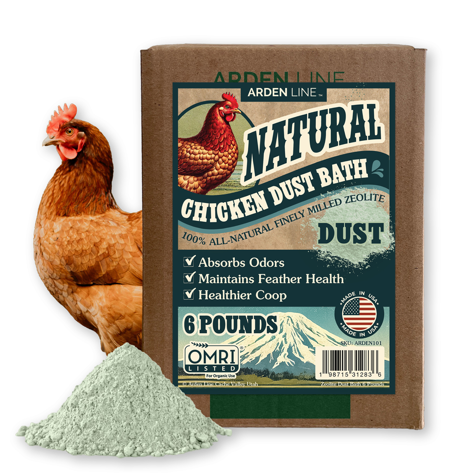 Chicken Dust Bath All Natural Zeolite Mineral Dust 6 - 24 pounds