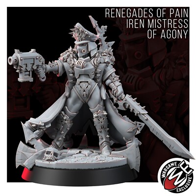 Chaos Cultist Squad Commissar Sergeant Iren Mistress Of Agony Wargame Exclusive