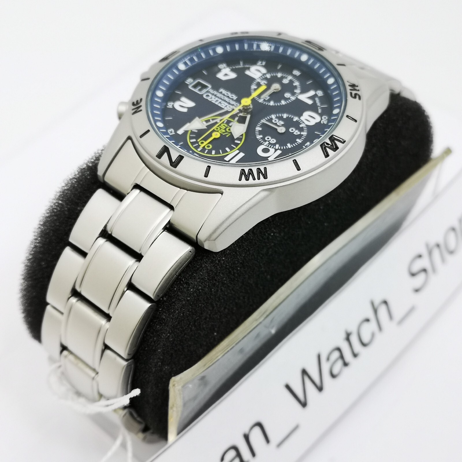 SEIKO Chronograph SND379P1 Blue Silver Men's Watch New in Box