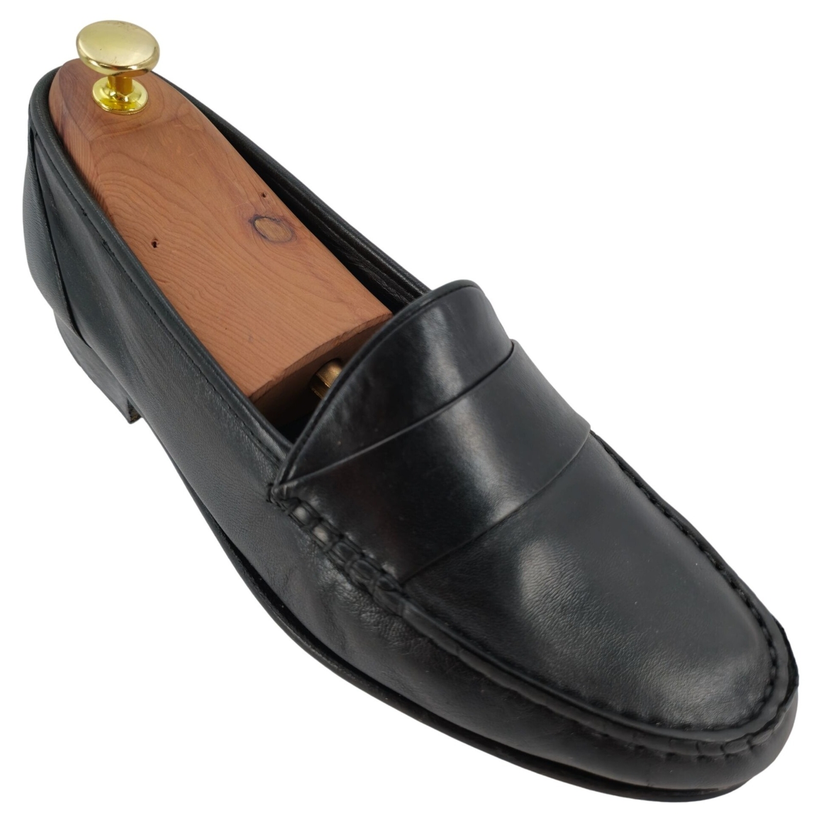 COLE HAAN Bragano プレーントゥ ビジネスシューズ イタリア製 Black Italian Leather Loafers - 10.5 - Bragano x Cole Haan