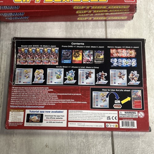 NEW Digimon TCG Trading Card Game Gift Box 2022 Bandai GB-02 Agumon Gabumon.