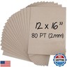 Heavy-Duty Chipboard Sheets 12 x 16 in - 80 PT (2mm) Thick - 20 Sheets of Chip Board for Binding Covers, Book Boards, Backing and Crafts - Sturdy Alternative to Thin Cardboard Sheets