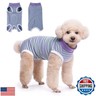 TQFlow Dog Surgery Recovery Suit, Pet Body Suits Abdominal Wounds Protector for Female Male, Substitute E-Collar and Cone Recovery Shirt, Neuter Surgical Onesie Anti Licking for Small, Medium Dogs Cats