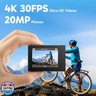 AKASO Brave 4 Action Camera with Waterproof Floating Hand Grip and Carry Bag Bundle - 4K30 20MP Ultra Hd EIS 131ft Underwater Camera 5xZoom Dual Screen with Helmet and Bicycle Accessories Kit