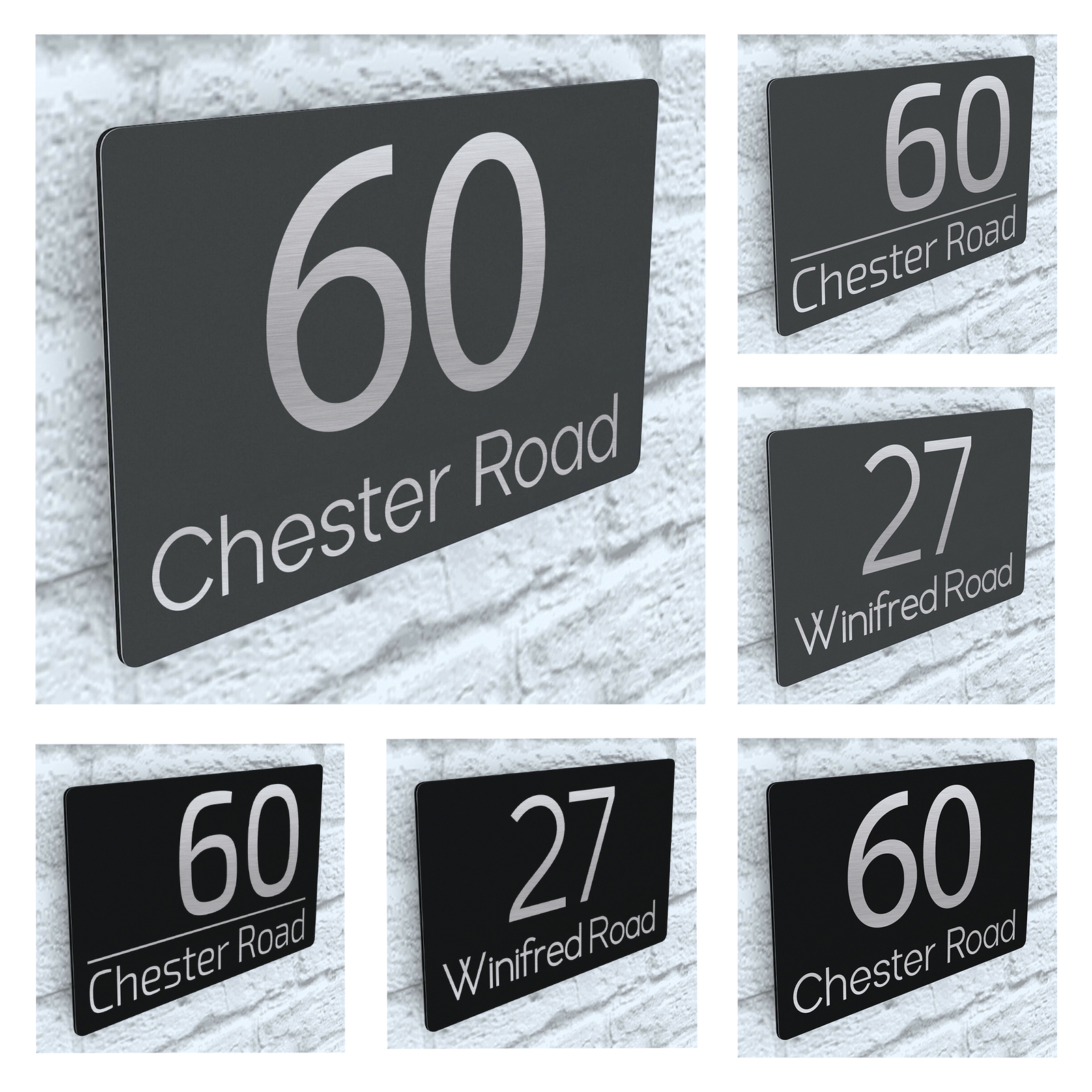 Floating House Sign Personalised Door Number Plaque Acrylic Plaques Name Plate