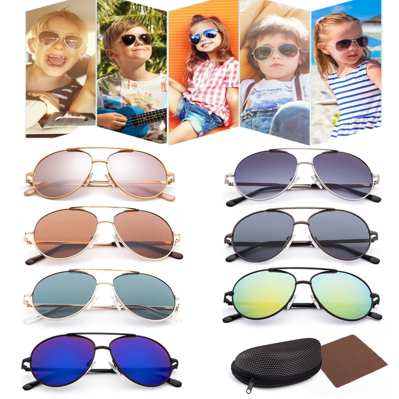Cool Kids Aviator UV400 Sunglasses for Babies and Toddlers age 0 to 4
