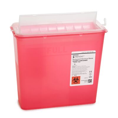 McKesson Prevent Sharps Container 1.25 gal. Horizontal Entry Count of 3