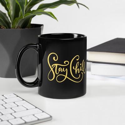 New 12 oz Ceramic Coffee Mug with Heat-Activated Chill Gift 