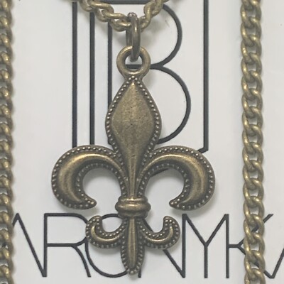Baronyka Fleur De Lis Necklace Bronze Plated New