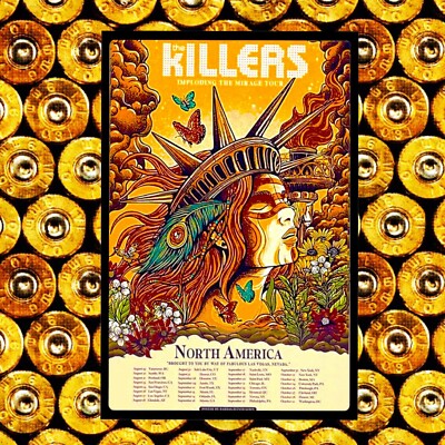 THE KILLERS IMPLODING THE MIRAGE NORTH AMERICAN TOUR METAL TIN POSTER 12x8 INC.