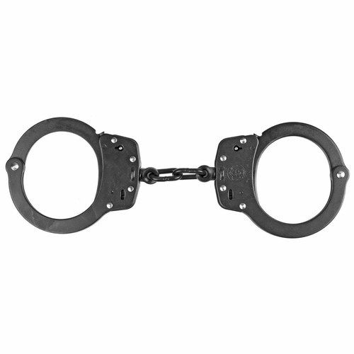 Smith & Wesson Nickel Model 100 Chain Link Police Handcuffs And Keys Double Lock