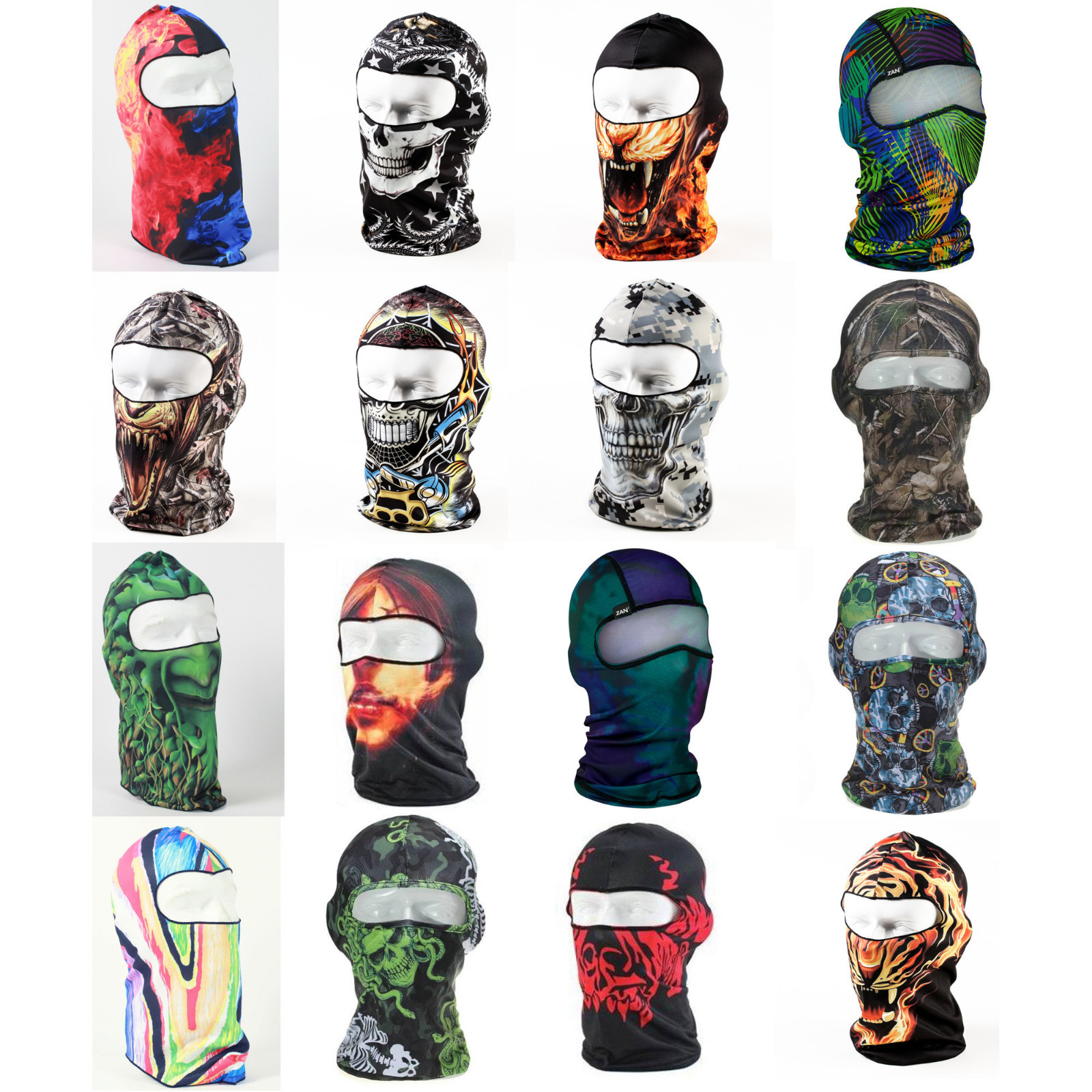 Graphic Winter Monster Animal Biker Motorcycle Full Face Ski Mask Balaclava