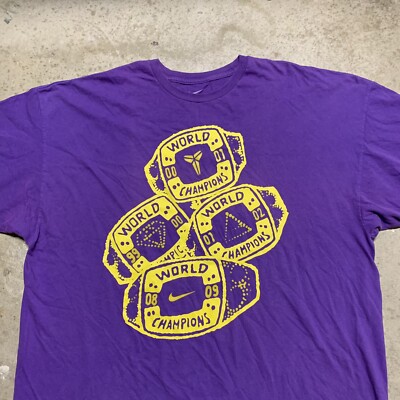NIKE KOBE BRYANT Shirt 4 Rings Zoom Vintage 00s Puppet Hands Purple Men s 3XL