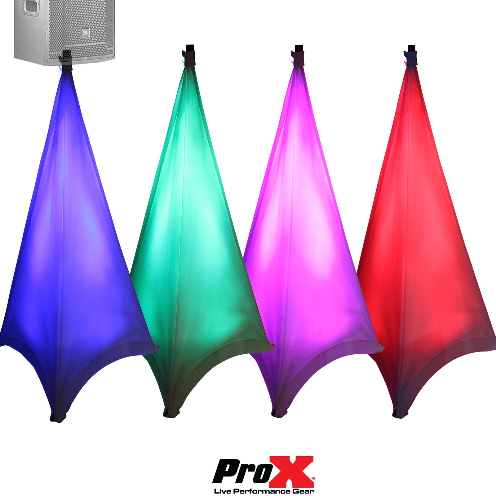 ProX XSP3SC 3 Sided Lycra Scrim Cover for Speaker Stand & Lighting