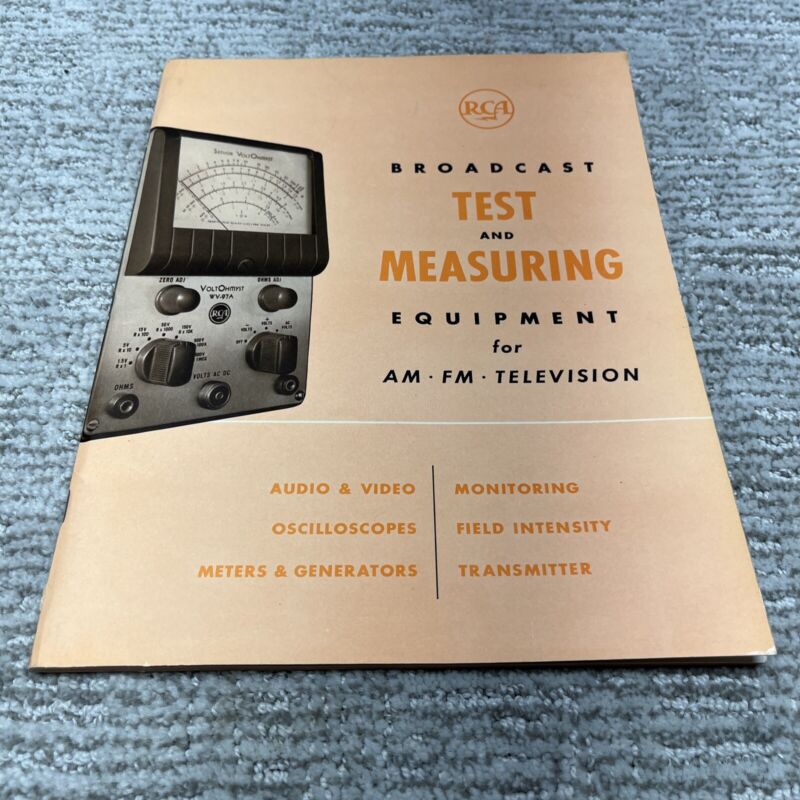 Vintage RCA Broadcast Test And  Measuring Equipment Catalog for AM/FM