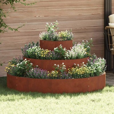 Garden Planter Rusty 120 x 120 x 20 cm Weathering Steel
